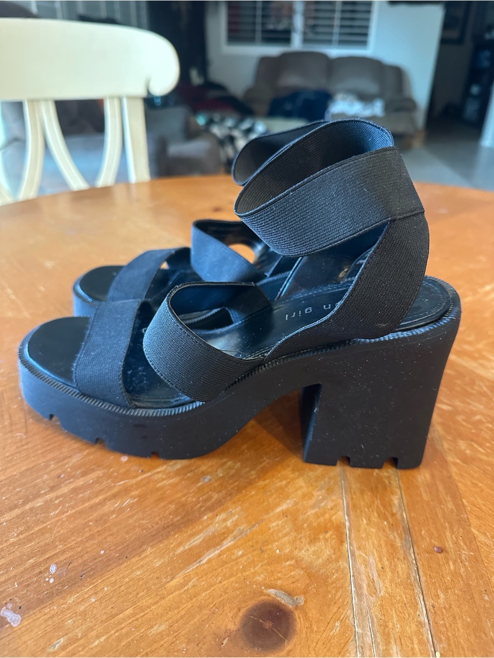 Madden Girl Chunky Platform Heels in Black